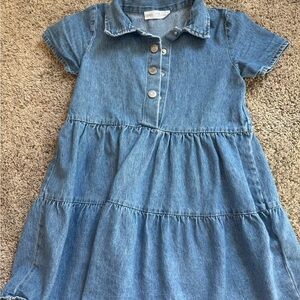 Zara Denim Blue Kids Dress 7y